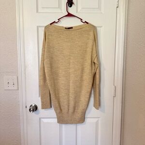 NWT Pure Alpaca 100% Baby Alpaca Tan Longlseeve Sweater Womens Top sz Small